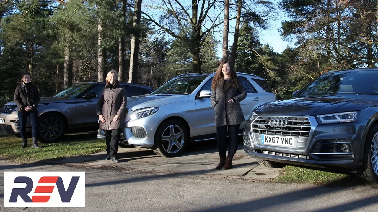 The REV Test: Luxury SUVs. Audi Q5 vs Mercedes-Benz GLE vs Range Rover Velar.