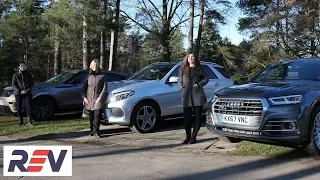 The REV Test: Luxury SUVs. Audi Q5 vs Mercedes-Benz GLE vs Range Rover Velar.