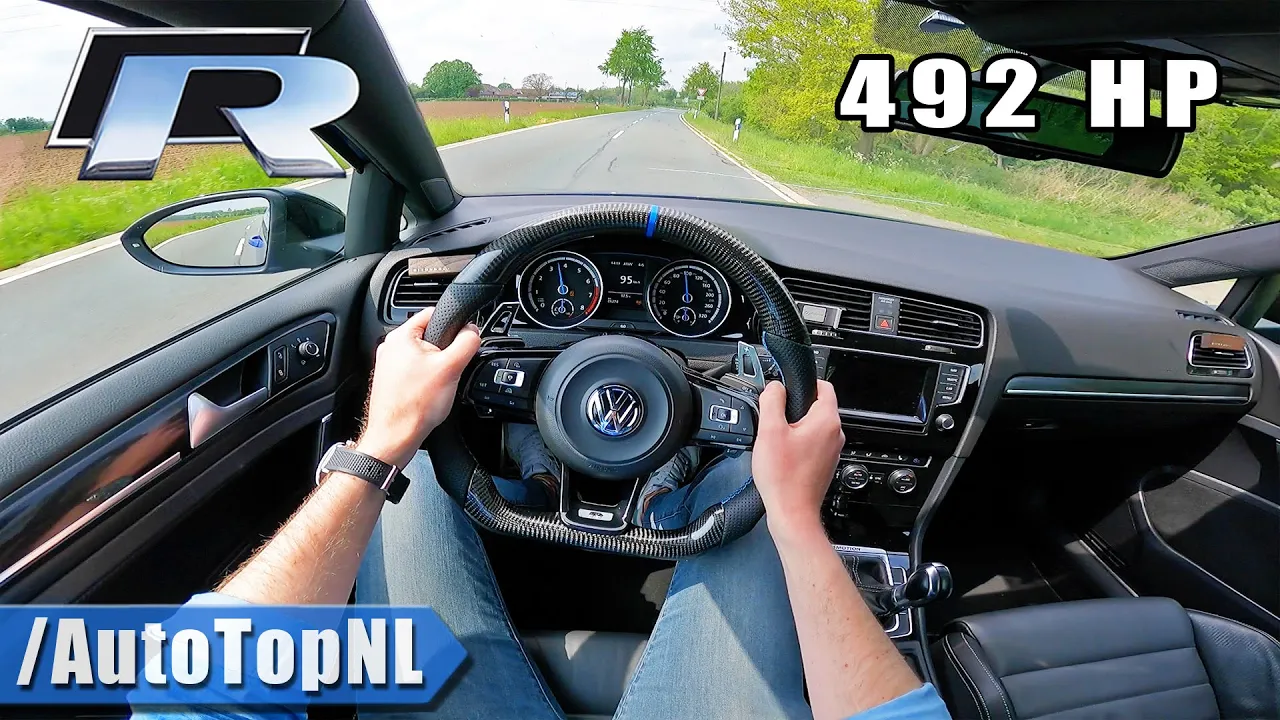 492HP VW GOLF R MK7 *FAST* POV Test drive by AutoTopNL