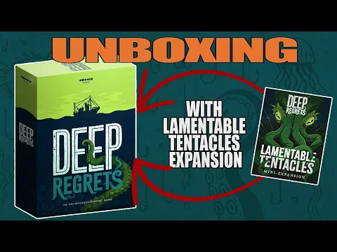 Unboxing Deep Regrets Board Game with Lamentable Tentacles Expansion #DeepRegrets
