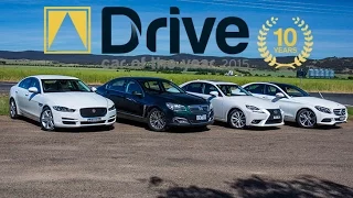 Mercedes C200 v Jaguar XE v IS200t v Calais V | Drive Car of the Year 2015