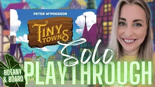 TINY TOWNS | Solo Playthrough (new style see description)