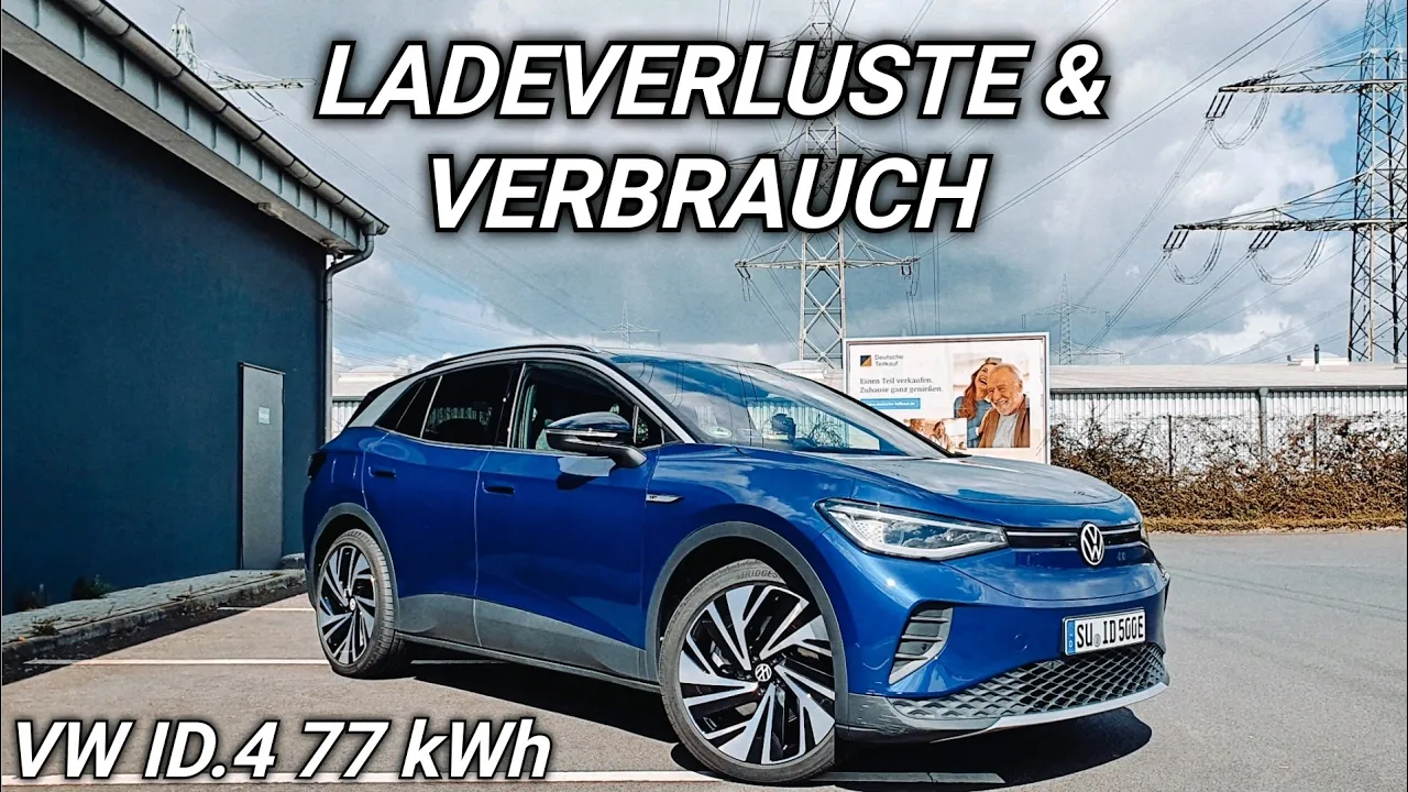VW ID.4 Was (Ver) braucht er für 100 km? Ladeverluste und Verbrauch #elektroauto #vwid4