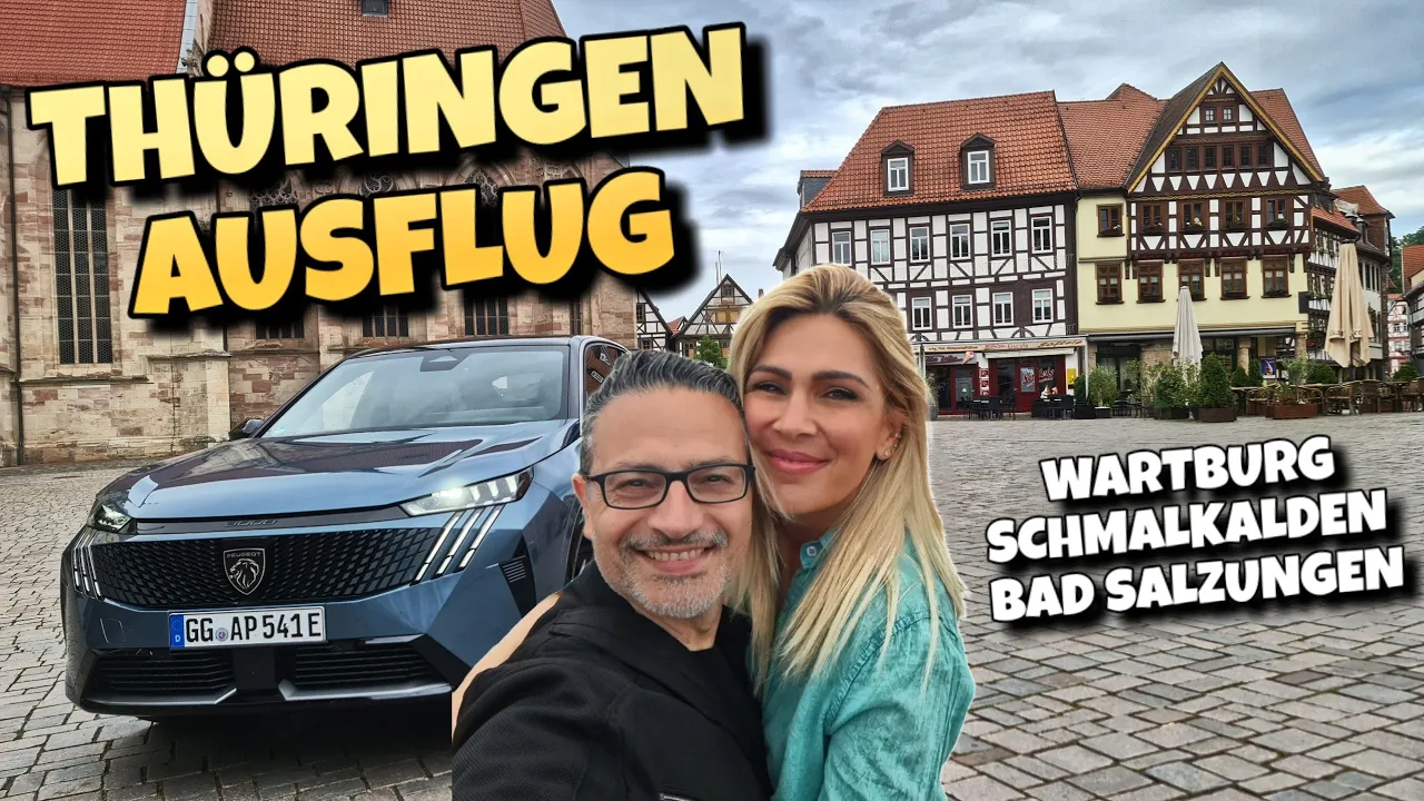 Thüringens Reiseziele! Bad Salzungen  Wartburg  Schmalkalden. Ausflug im E Auto Peugeot E-3008 GT