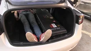 Tesla Model 3 interior, seat and cargo space