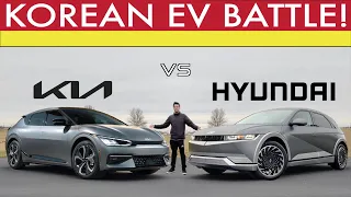 SIBLINGS RIVALRY! -- 2022 Kia EV6 vs. 2022 Hyundai IONIQ 5: Comparison