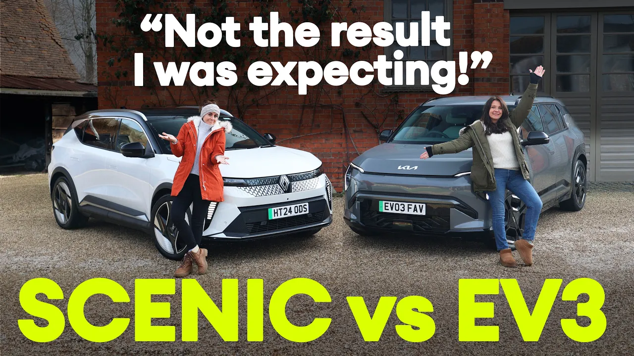 Kia EV3 vs Renault Scenic E-Tech: which electric SUV gets our vote? | Electrifying