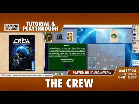 The Crew - Tutorial & Playthrough on Board Game Arena
