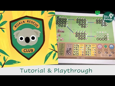 Koala Rescue Club Tutorial & Playthrough | Map 1 | A roll & write print & play game | Bits & Biology