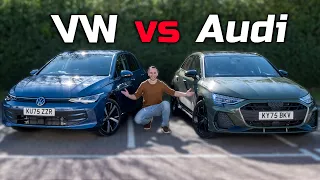 What's Better!? New Audi A3 TFSI e Vs VW Golf eHybrid Review