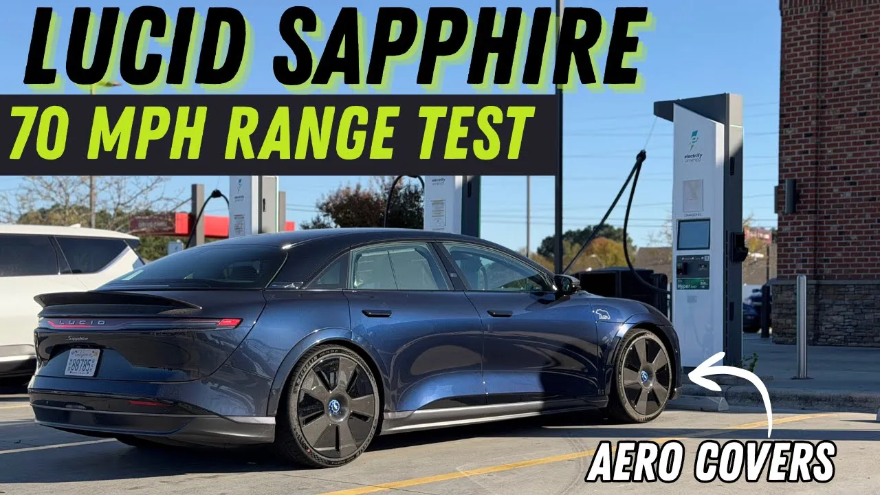 Well, That’s Not Great - Lucid Air Sapphire 70-MPH Highway Range Test!