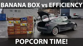 Efficiency, range and speed based on banana boxes