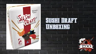Sushi Draft Board Game Unboxing | Components, Cards & First Look