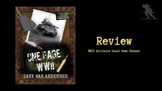One Page WWII: Tank War Ardennes - Review