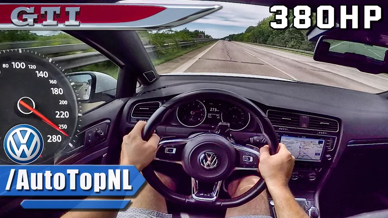 380HP VW Golf 7 GTI AUTOBAHN POV Test Drive HG Motorsport by AutoTopNL