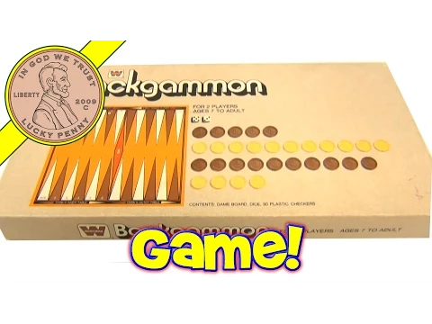 Vintage 1973 Whitman Backgammon Board Game, No 4832