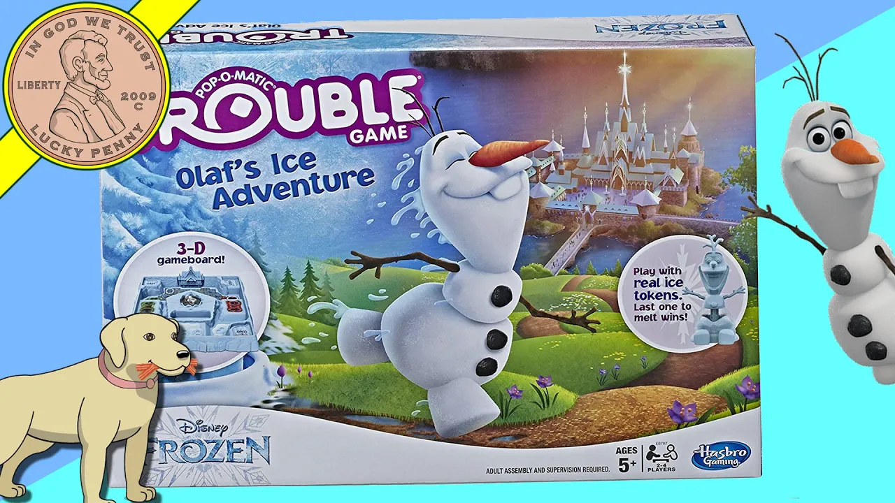 How To Play The Game Olaf's Ice Adventure Pop-o-Matic Trouble Game - Melting Game Pieces!
