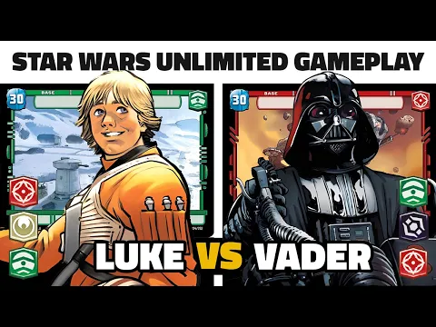 Luke Skywalker VS Darth Vader Jump to Lightspeed Gameplay - Star Wars Unlimited
