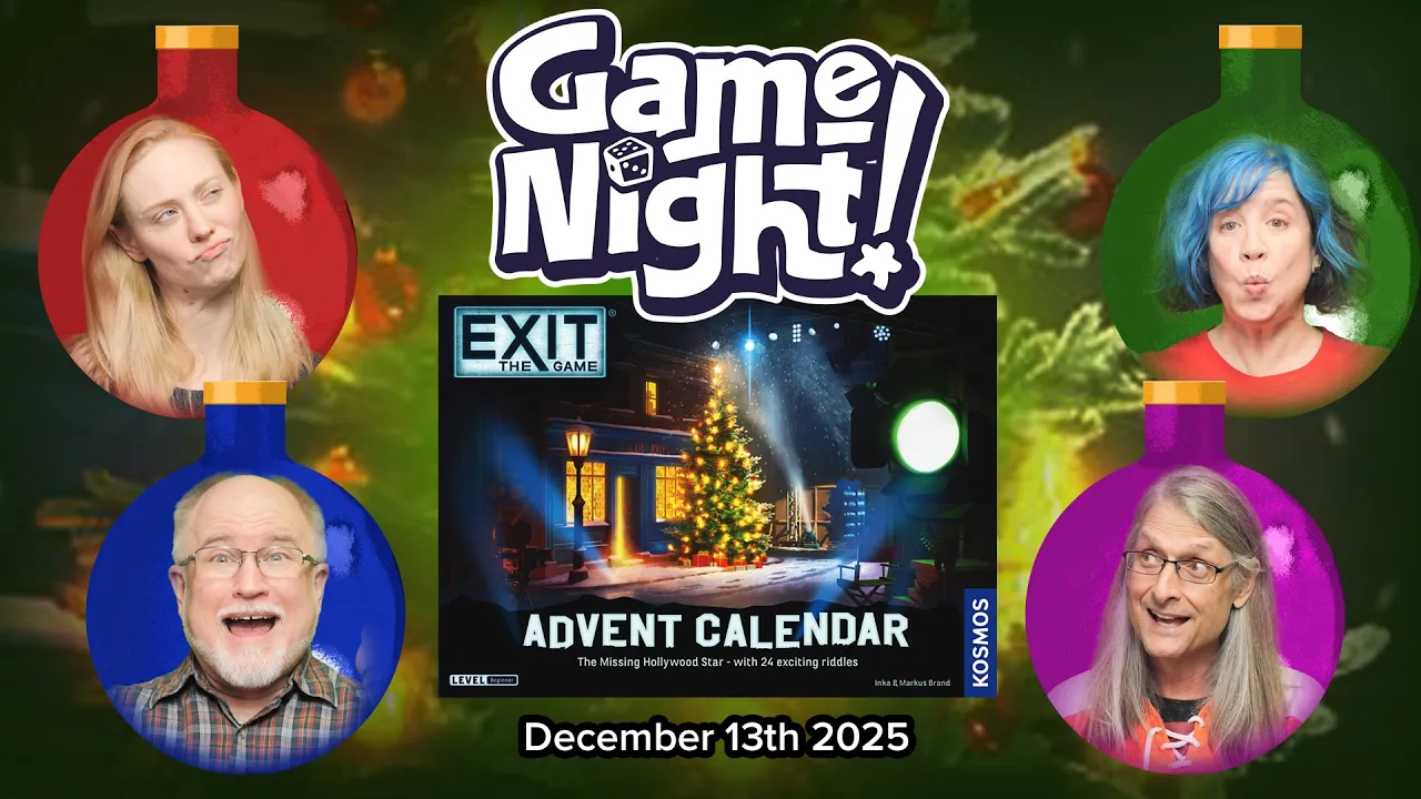 GameNight! 24 Days of Christmas Day 13 - Exit: The Game Advent Calendar - The Missing Hollywood Star