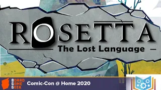 Rosetta The Lost Language — game preview at Comic Con@Home 2020