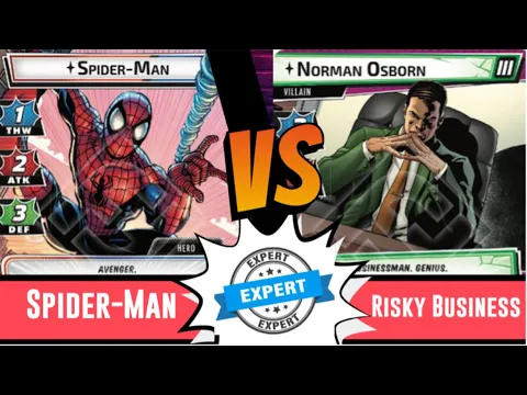 Marvel Champions | Spiderman | Vs Expert Risky Business | True Solo | Protection | Green Goblin |