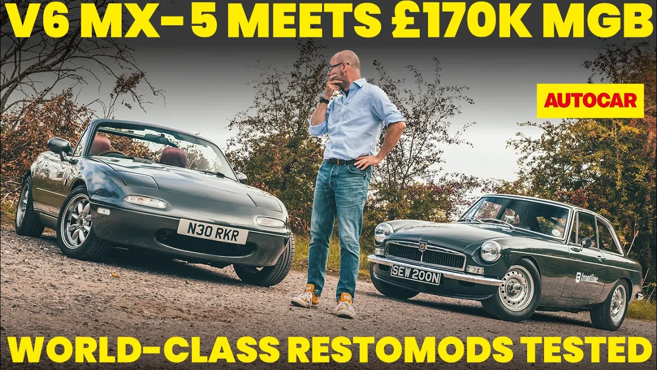 Restomods meet: Frontline MGB and Rocketeer MX-5 | Autocar