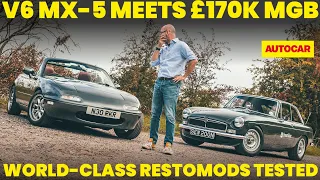 Restomods meet: Frontline MGB and Rocketeer MX-5 | Autocar
