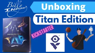Moonrakers: Titan  Edition Kickstarter Board Game Unboxing