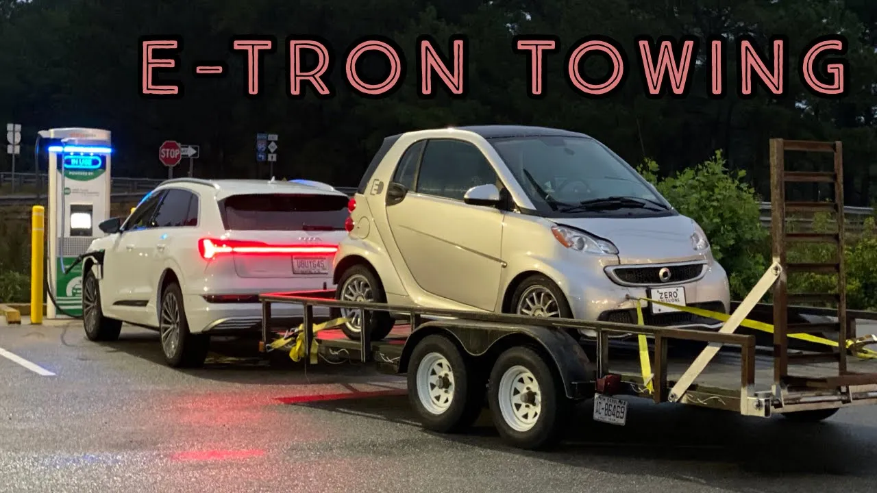 Electric Audi E-Tron Towing - You Won't Believe How Much Range We Lost!