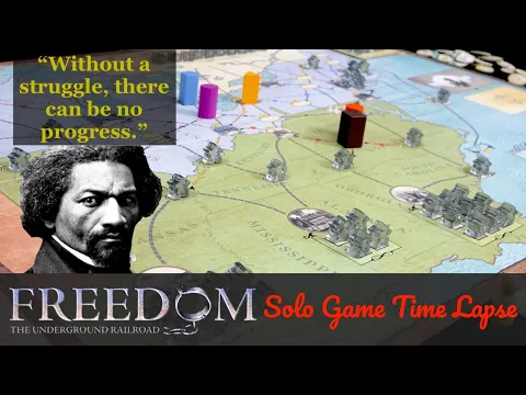 Freeing Slaves Through Canada with the Underground Railroad! Board Game time Lapse