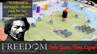 Freeing Slaves Through Canada with the Underground Railroad! Board Game time Lapse