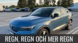 Volvo C40 Twin räckviddstest i ösregn | Elbilsmagasinet