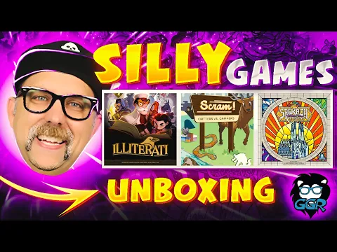 Silly Board Game Unboxings - June, 2023 - Illiterati, Seas of Havoc, Sagrada Artisans, & More!