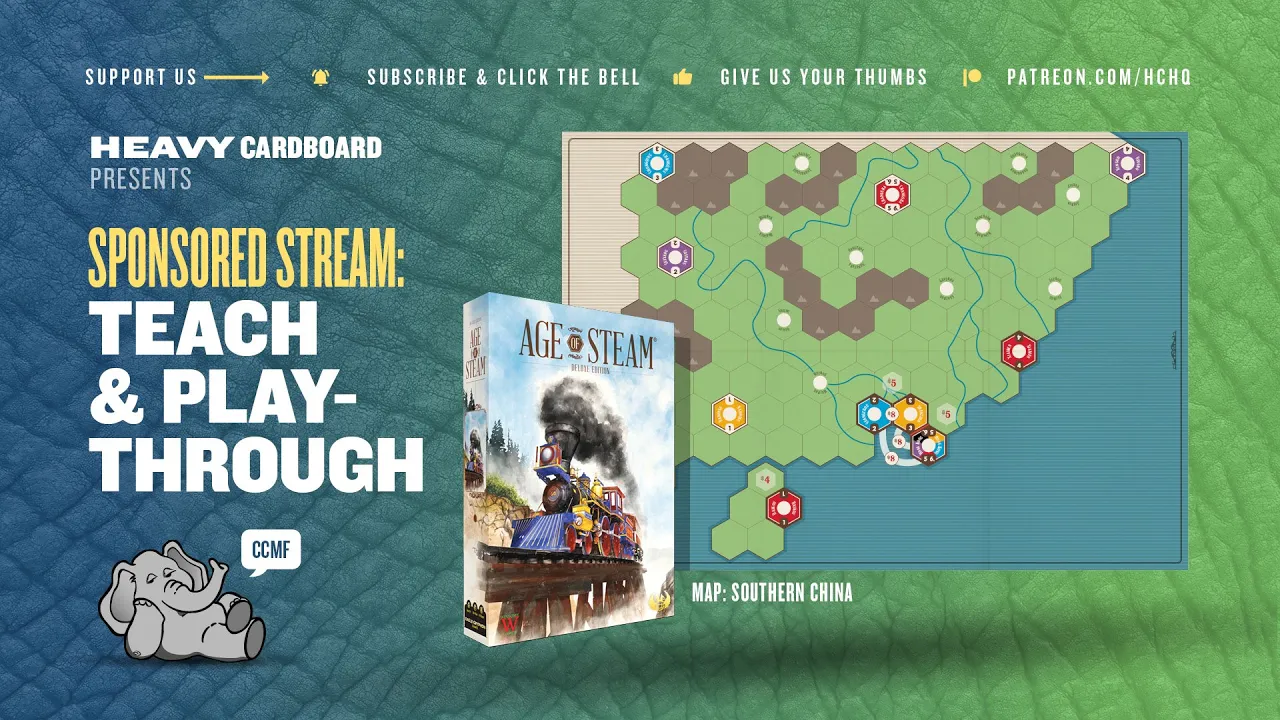 Age of Steam - Southern China - (KS) 5p Teaching & Play-through by Heavy Cardboard