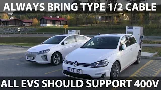 Always bring your type1/2 charging cable