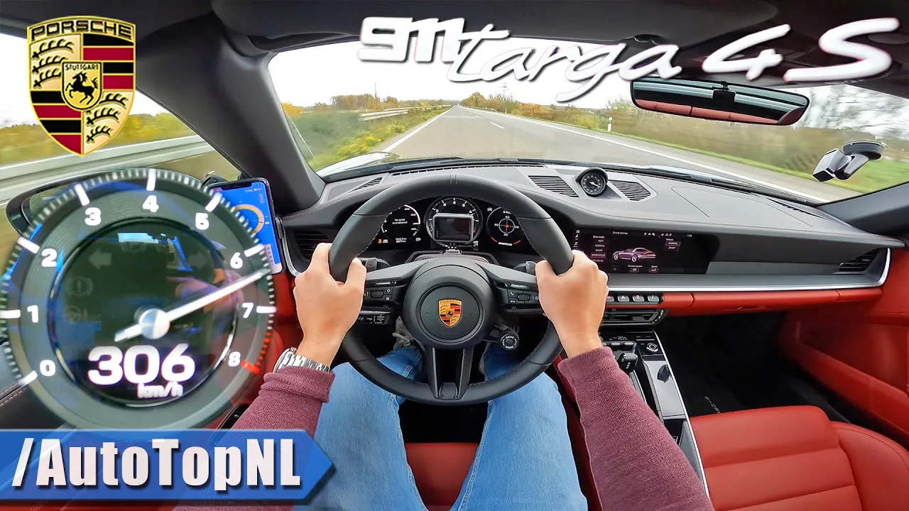 Porsche 911 992 Targa 4S *0-306KMH* POV on AUTOBAHN [NO SPEED LIMIT] by AutoTopNL