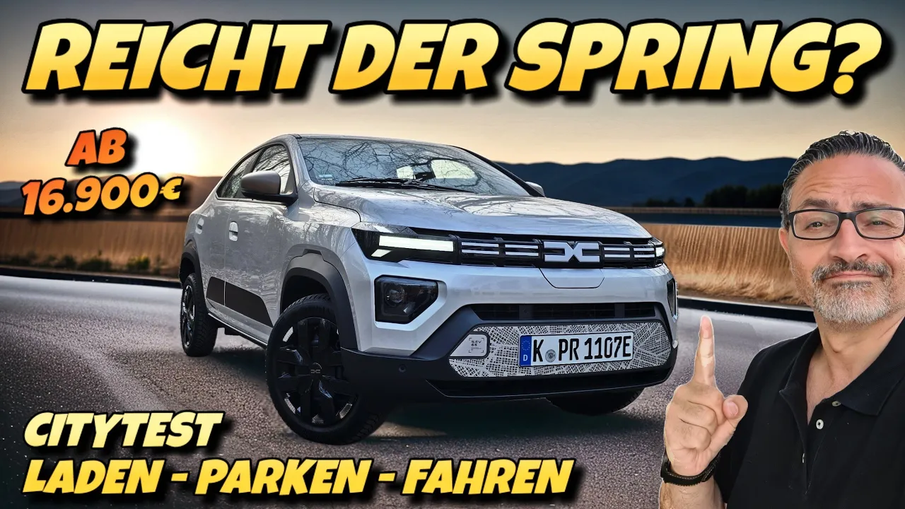 Dacia Spring Citytest. Stadtverbrauch  Laden bei Aldi - Parklückentest -  Reichweite #ev