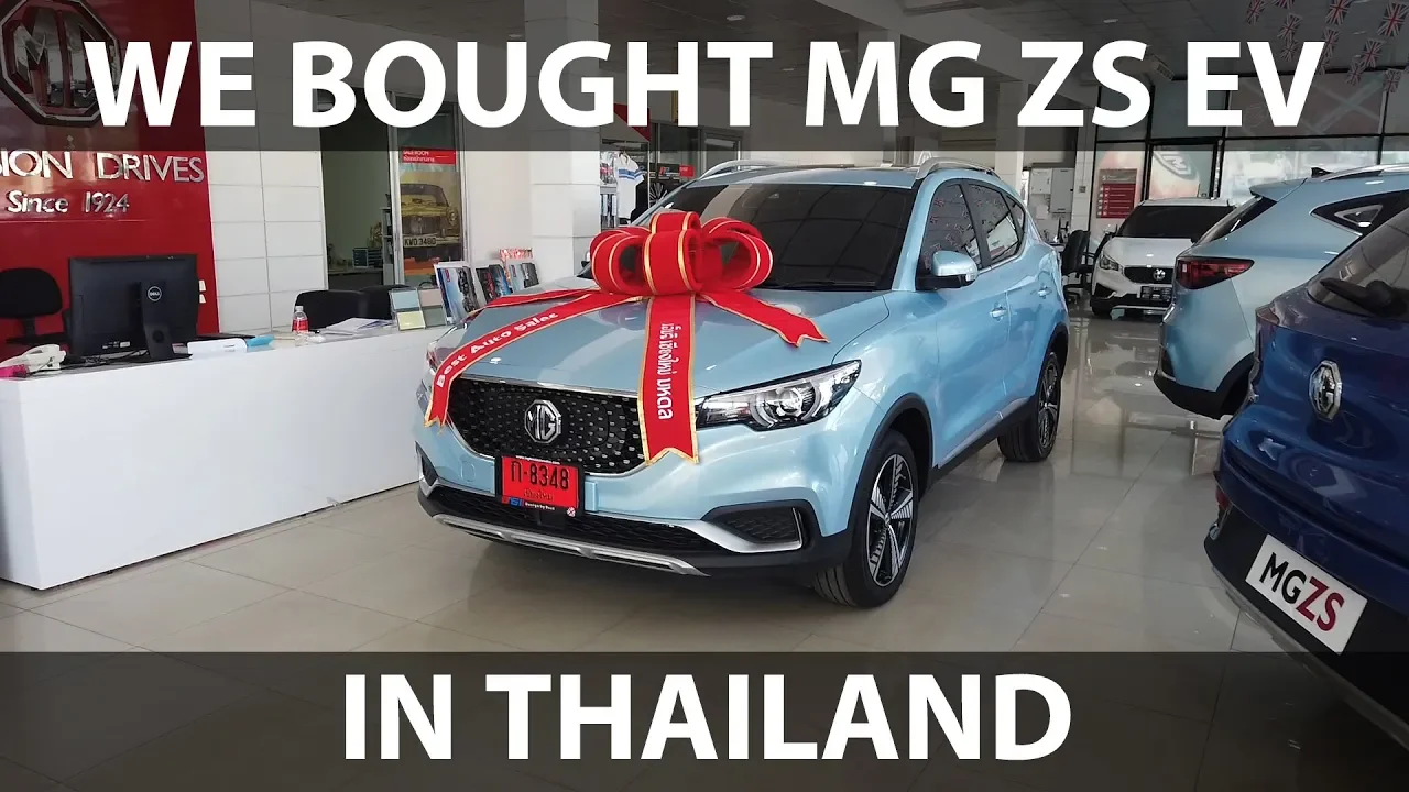 Taking delivery of MG ZS EV in Thailand