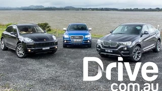Porsche Macan v Audi SQ5 v BMW X4  | Drive.com.au