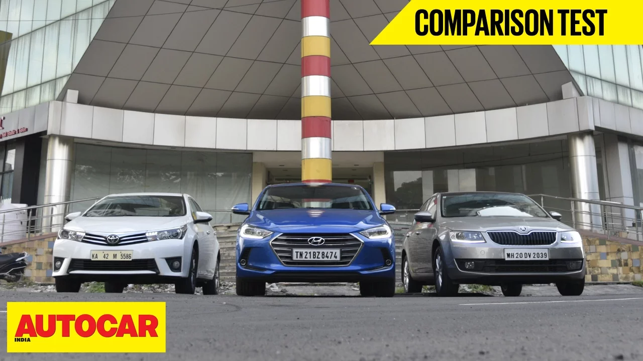 Hyundai Elantra VS Toyota Corolla Altis VS Skoda Octavia | Comparison Test | Autocar India