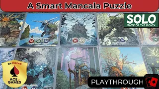 Awaken the Ancients | Solo Playthrough - A Mancala Game with Clever Choices
