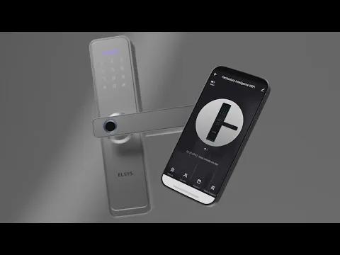 Fechadura Eletrônica Digital Elsys com Biometria, Chave e Senha e Wi-Fi ESF-DE4000B Embutir para Porta de Giro