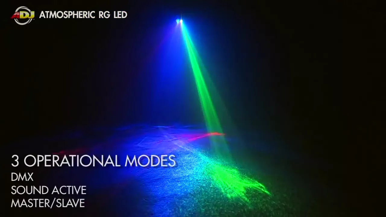 Product video thumbnail for American DJ Atmospheric RG LED Light Laser Effect