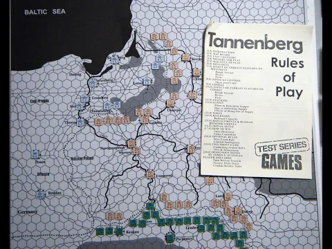 Getting Ready To Play Tannenberg Test Game Series #8, a game designed by Jum Dunnigan, back in 1969.