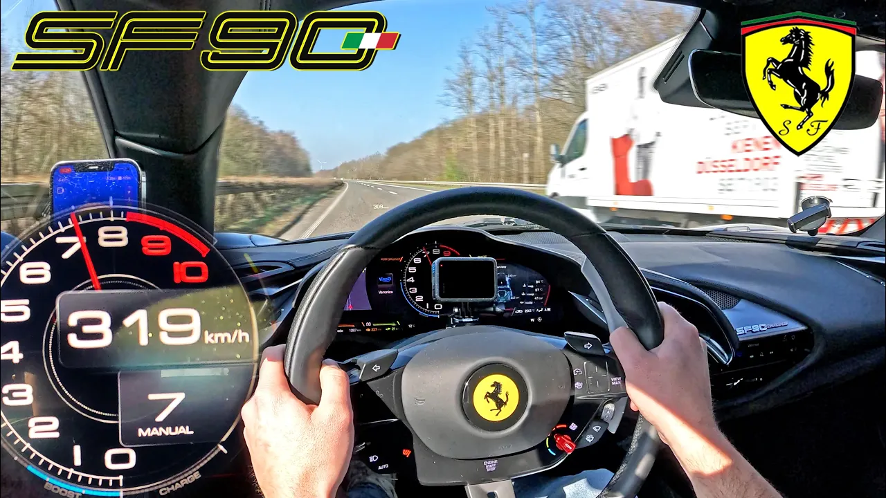 NO SPEED LIMIT AUTOBAHN vs 1000HP FERRARI SF90