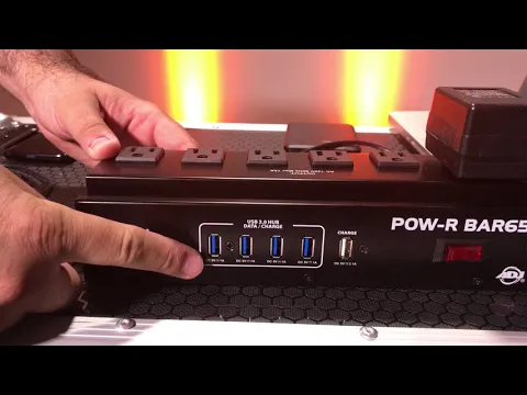 Product video thumbnail for ADJ American DJ POW-R BAR65 Surge Protector with 4-port USB Hub