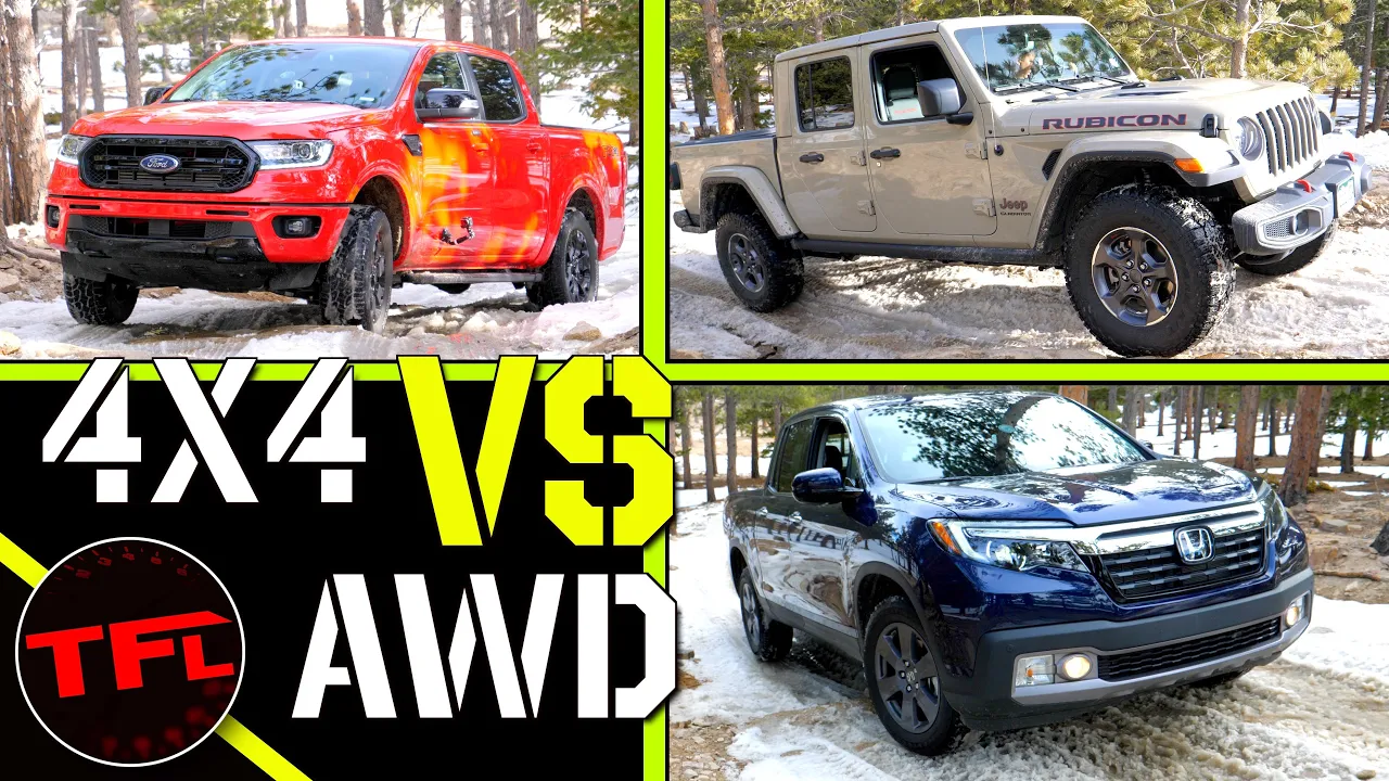 Can a Honda Ridgeline Keep Up With The Old School Ford Ranger & a New Jeep Gladiator Off-Road?