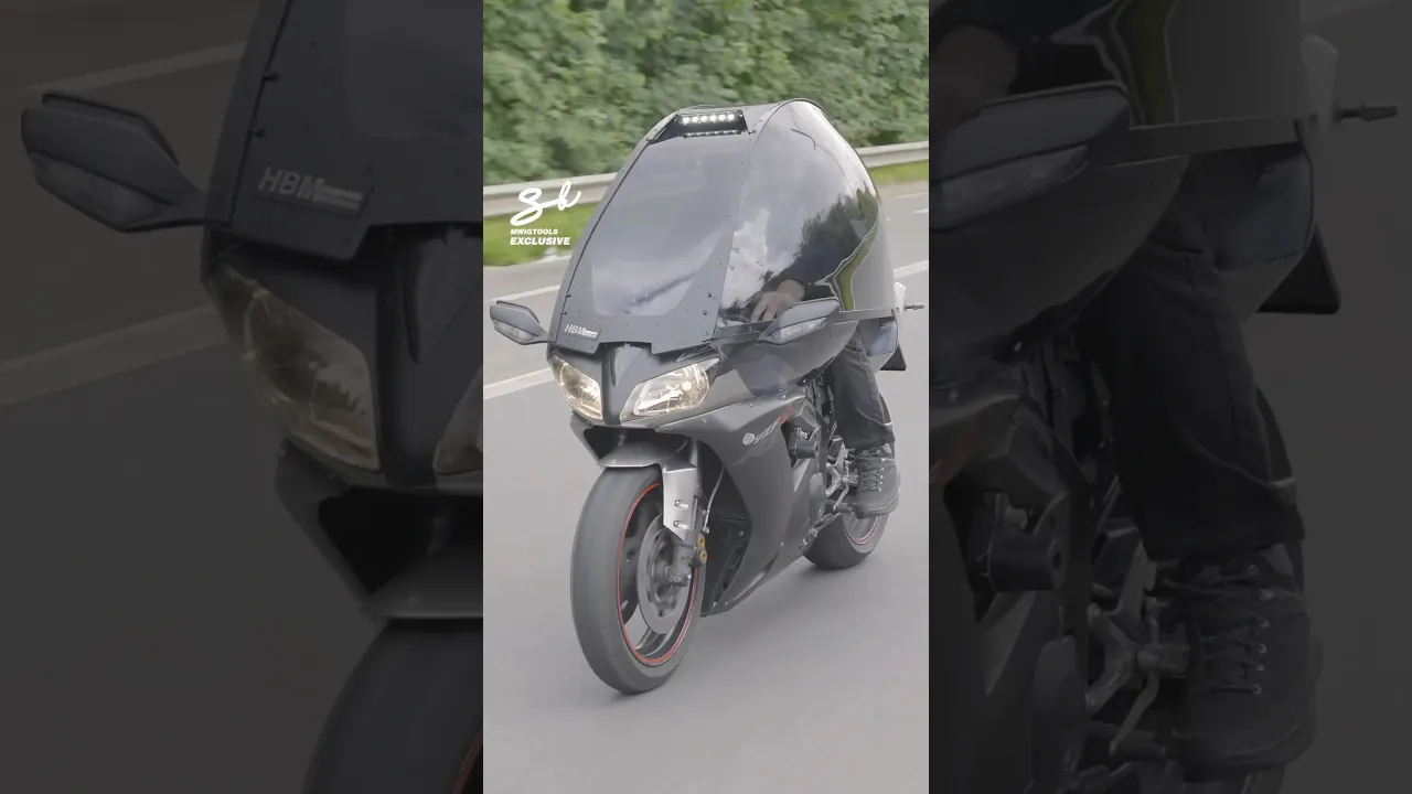 Does this mean I don't have to wear a helmet anymore...? 😅 #motorbike #roof #vehicle