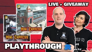 Mini Express w/ UK Map Expansion -  LIVE Playthrough Board Game & WorldwideGiveway