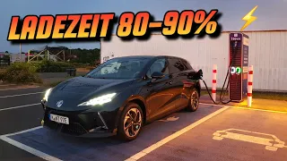 E Auto MG4 Luxury Ladezeit 80-90%   Langstreckentauglich oder nicht? #electriccar #elektroauto #mg4
